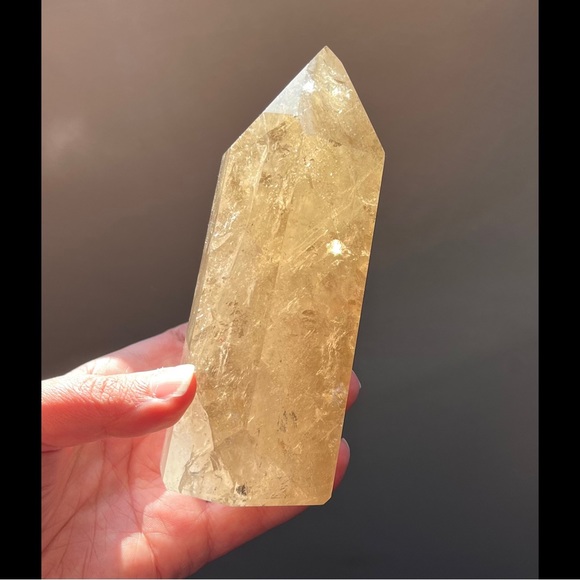 (GIFTED)🌜🌟 OOAK Moon & Star Champagne Brazilian Citrine Tower - Picture 10 of 14